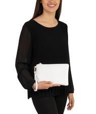 LESAC ROBERTA Dollar-Clutch aus Leder optisches Wei&szlig; - Damentaschen - 4