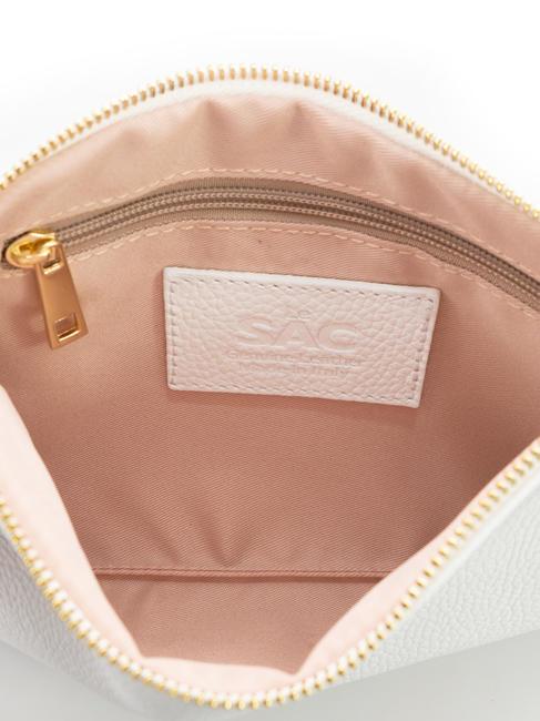 ROBERTA Dollar-Clutch aus Leder optisches Wei&szlig; - Damentaschen