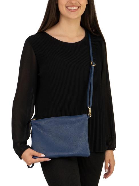 CLAUDIA Dollar-Clutch aus Leder mit Schultergurt Jeans - Damentaschen