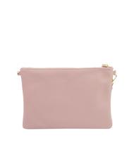 LESAC CLAUDIA Dollar-Clutch aus Leder mit Schultergurt tausendj&auml;hriges Rosa - Damentaschen - 3