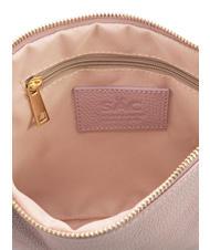 LESAC CLAUDIA Dollar-Clutch aus Leder mit Schultergurt tausendj&auml;hriges Rosa - Damentaschen - 7