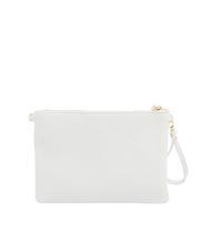 LESAC CLAUDIA Dollar-Clutch aus Leder mit Schultergurt optisches Wei&szlig; - Damentaschen - 3
