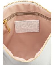 LESAC CLAUDIA Dollar-Clutch aus Leder mit Schultergurt optisches Wei&szlig; - Damentaschen - 7