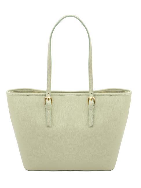 CHIARA Dollar-Shopper-Tasche aus Leder arktisches Blaugr&uuml;n - Damentaschen