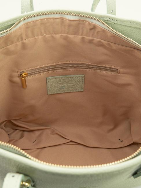 CHIARA Dollar-Shopper-Tasche aus Leder arktisches Blaugr&uuml;n - Damentaschen