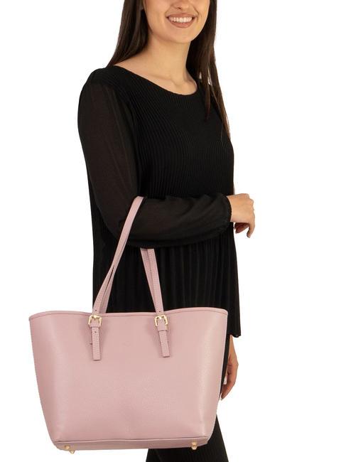 CHIARA Dollar-Shopper-Tasche aus Leder tausendj&auml;hriges Rosa - Damentaschen