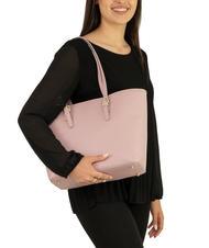 LESAC CHIARA Dollar-Shopper-Tasche aus Leder tausendj&auml;hriges Rosa - Damentaschen - 5