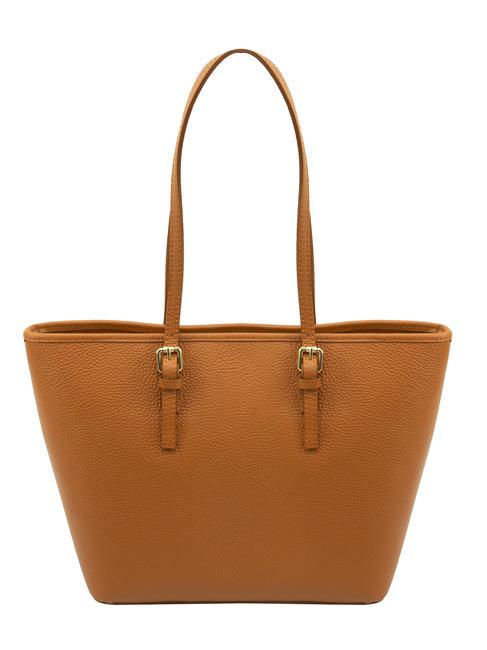 CHIARA Dollar-Shopper-Tasche aus Leder dunkles Leder - Damentaschen