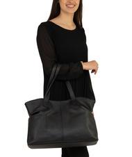 LESAC MARTINA Dollar-Shopper-Tasche aus Leder Schwarz - Damentaschen - 4