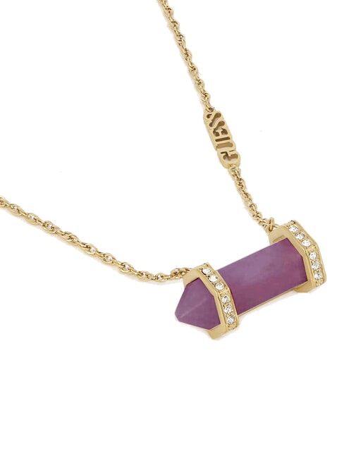 GOOD VIBES Halskette mit Stein Gelbgold/Amethyst - Halsketten