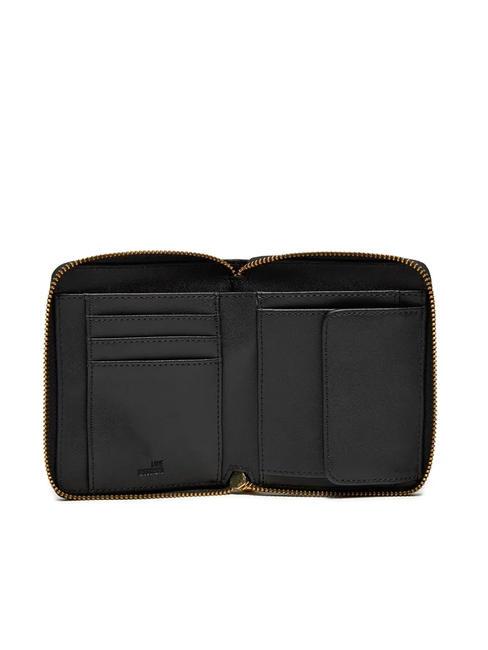 PAILLETTES Kleine Geldb&ouml;rse mit umlaufendem Rei&szlig;verschluss Schwarz - Brieftaschen Damen