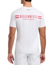 BIKKEMBERGS VERTICAL STRIPES Baumwoll t-shirt Wei&szlig; - Herren-T-Shirts - 2