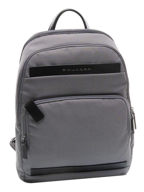 KLOUT Rucksack aus Leder und Stoff, 15,6-Zoll-PC-Halterung grau2 - PC-Rucks&auml;cke