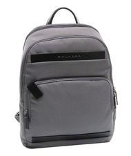 PIQUADRO KLOUT Rucksack aus Leder und Stoff, 15,6-Zoll-PC-Halterung grau2 - PC-Rucks&auml;cke - 4