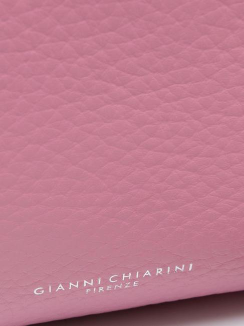 MIA Tasche aus geh&auml;mmertem Leder mit Schultergurt Rosa-Natur - Damentaschen