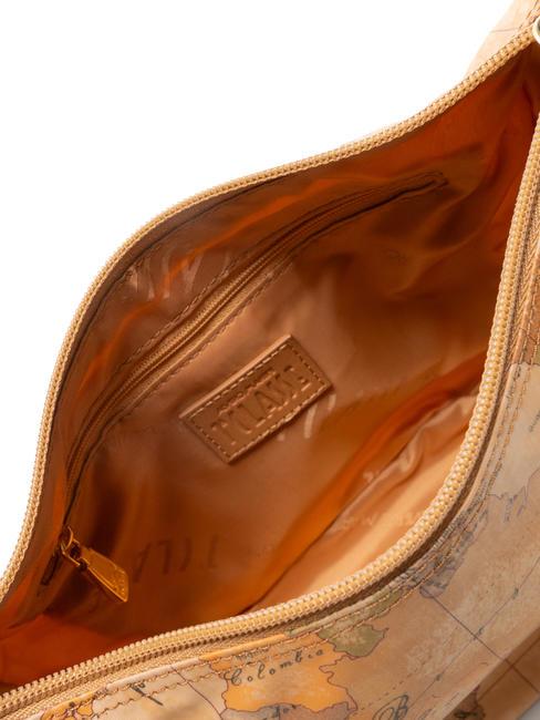 GEO CLASSIC Gro&szlig;e halbmondf&ouml;rmige Schultertasche NAT&Uuml;RLICH - Damentaschen