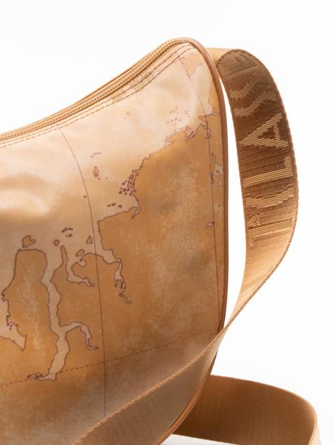 GEO CLASSIC Halbmondf&ouml;rmige Umh&auml;ngetasche mit mittlerer Schulterh&ouml;he NAT&Uuml;RLICH - Damentaschen