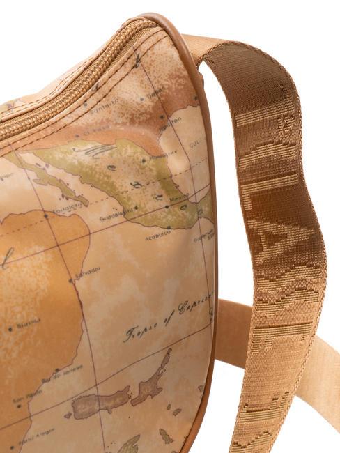 GEO CLASSIC Kleine halbmondf&ouml;rmige Umh&auml;ngetasche NAT&Uuml;RLICH - Damentaschen