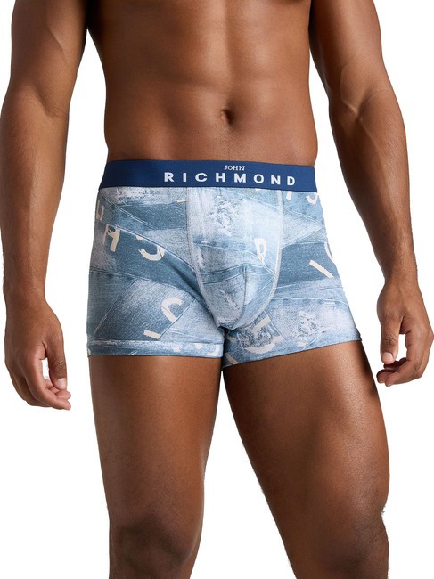 FOZ 3 Boxershorts wei&szlig;/blau/t. - Herrenslip