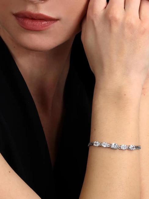 COLORI Kettenarmband mit Zirkonen wei&szlig; - Armb&auml;nder