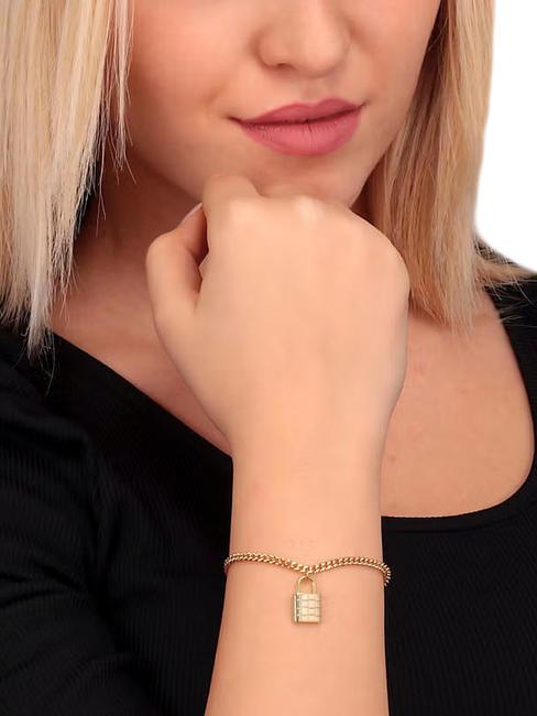 ABBRACCIO Charm-Armband mit Vorh&auml;ngeschloss Gold - Armb&auml;nder