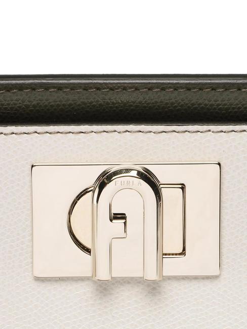 1927 Mini-Handtasche aus Leder Perle und+Schwarz+Salbei c - Damentaschen