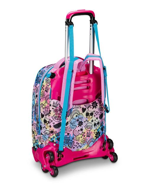 COLORJAM 3-in-1-Trolley-Rucksack, abnehmbar IBIS ROSE - Rucks&auml;cke mit Trolleyfunktion