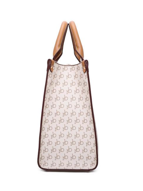 MONOGRAM Logo Handtasche, mit Schultergurt Wei&szlig; - Damentaschen