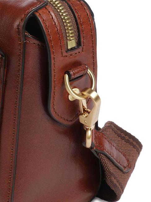 FRIDA Mini-Umh&auml;ngetasche aus Leder BRAUN - Damentaschen