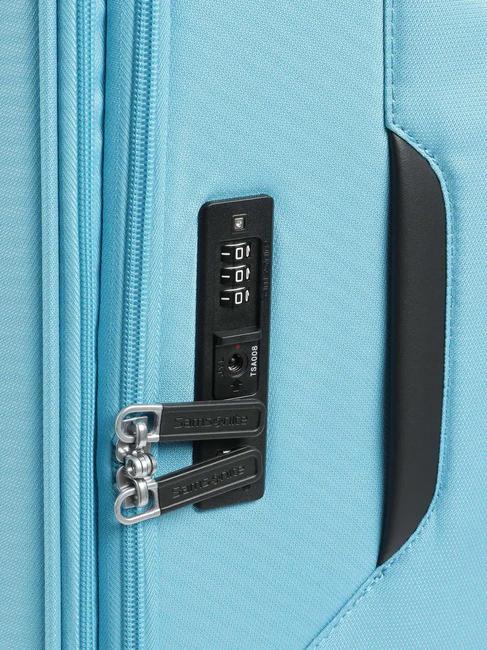 LITEBEAM Gro&szlig;er erweiterbarer Trolley Meerblau - Halbharte Trolleys