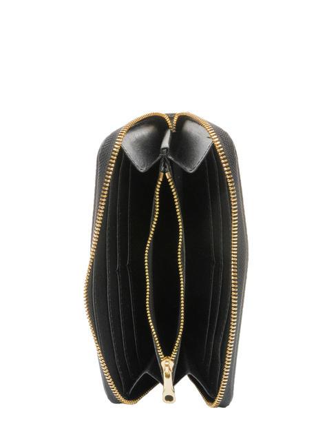 FIORDALISO  Ledergeldb&ouml;rse mit umlaufendem Rei&szlig;verschluss Schwarz - Brieftaschen Damen