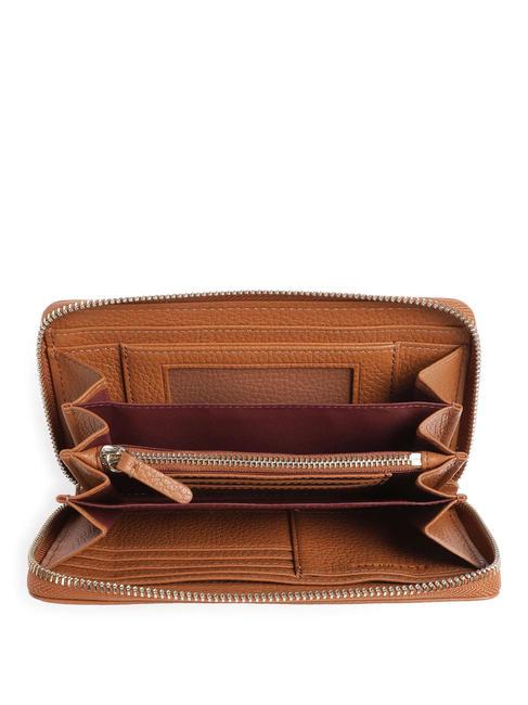 METALLIC SOFT Geldb&ouml;rse aus strukturiertem Leder mit Rei&szlig;verschluss CUIR - Brieftaschen Damen