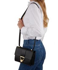 COCCINELLE ARLETTIS Handtasche aus geh&auml;mmertem Leder Schwarz - Damentaschen - 4