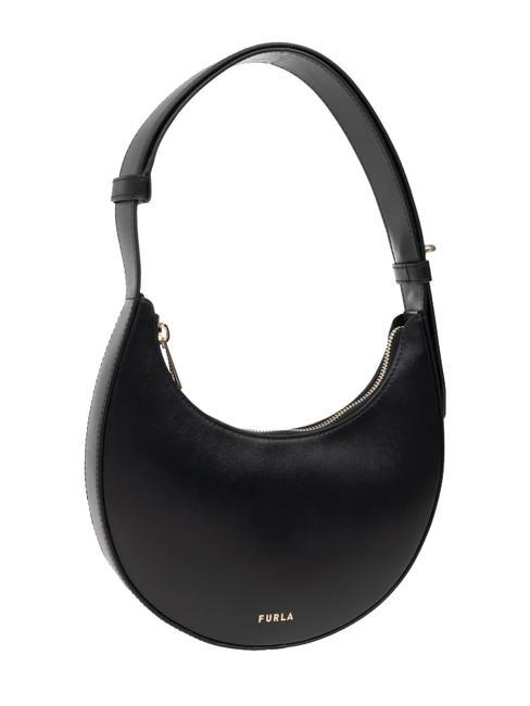 DELIZIA  Mini-Umh&auml;ngetasche aus Leder Schwarz - Damentaschen