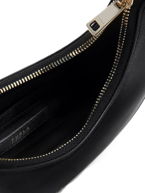 DELIZIA  Mini-Umh&auml;ngetasche aus Leder Schwarz - Damentaschen