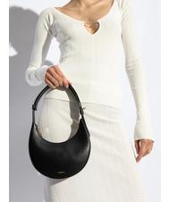 FURLA DELIZIA  Mini-Umh&auml;ngetasche aus Leder Schwarz - Damentaschen - 5