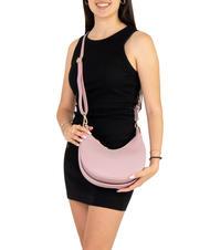 LESAC TULIPANO Umh&auml;ngetasche mit Schultergurt aus Leder tausendj&auml;hriges Rosa - Damentaschen - 4