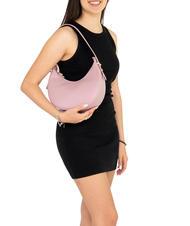 LESAC TULIPANO Umh&auml;ngetasche mit Schultergurt aus Leder tausendj&auml;hriges Rosa - Damentaschen - 5