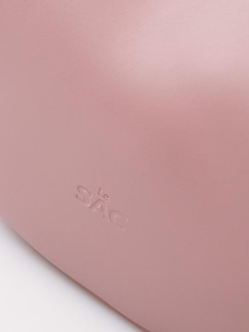 TULIPANO Umh&auml;ngetasche mit Schultergurt aus Leder tausendj&auml;hriges Rosa - Damentaschen