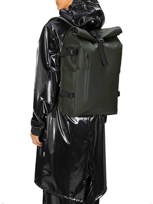 ROLLTOP RUCKSACK Rucksack Gr&uuml;ns - Rucks&auml;cke f&uuml;r Schule &amp; Freizeit