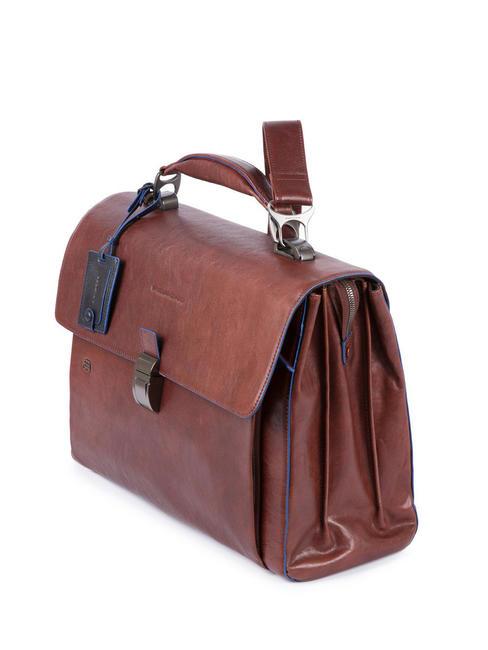 CAMPIONARIO - BLUE SQUARE SPECIAL 15,6-Zoll-Laptop-Aktentasche aus Leder MORO - Arbeitstaschen