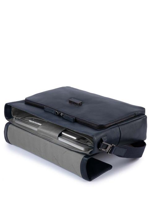 CAMPIONARIO - LINE Aktentasche aus Leder f&uuml;r 15,6" Stk Blau - Arbeitstaschen