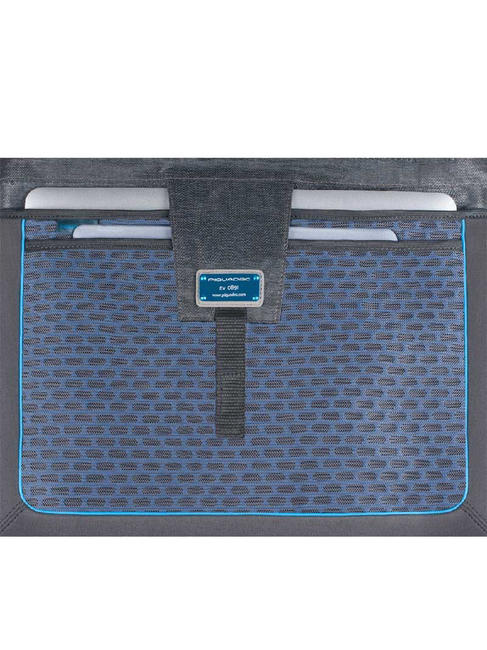 PULSE PLUS Aktentasche aus Leder f&uuml;r PC 14 "/ Tablet 10" Blau - Arbeitstaschen