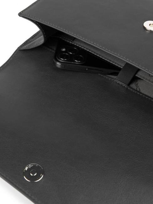CAMPIONARIO - GEA  Clutch aus Leder Schwarz - Damentaschen
