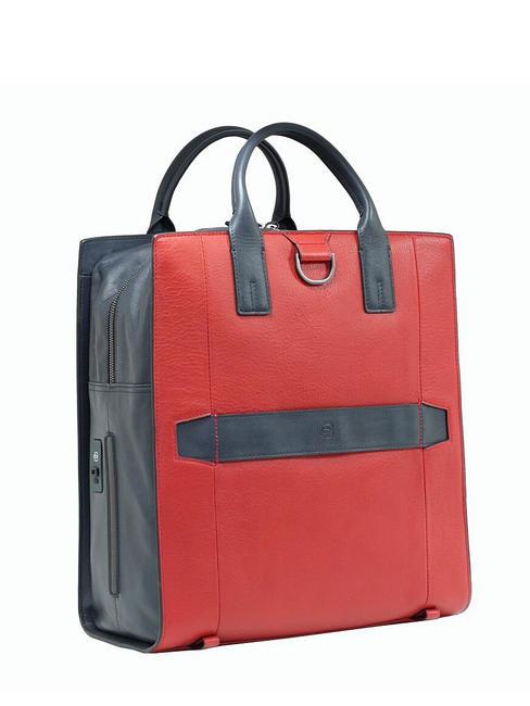 CAMPIONARIO - PRISMA Rucksack-Aktentasche aus Leder, 15-Zoll-PC-Halter Blau - Arbeitstaschen