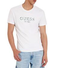 GUESS SS CN IRIDESCENT T-Shirt aus Stretch-Baumwolle purwei&szlig; - Herren-T-Shirts - 3