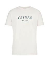 GUESS SS CN IRIDESCENT T-Shirt aus Stretch-Baumwolle purwei&szlig; - Herren-T-Shirts - 4