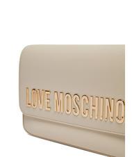 LOVE MOSCHINO LETTERING Schultertasche Elfenbein - Damentaschen - 4