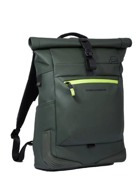 CORNER SPECIALE GOMMATO Rolltop-Rucksack f&uuml;r 15,6-Zoll-Laptop GR&Uuml;N - PC-Rucks&auml;cke