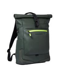 PIQUADRO CORNER SPECIALE GOMMATO Rolltop-Rucksack f&uuml;r 15,6-Zoll-Laptop GR&Uuml;N - PC-Rucks&auml;cke - 2